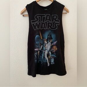 Star Wars Black Sleeveless Graphic Tank Top
